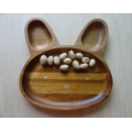 Acacia Natural Wood Rabbit Shape Snack Dish